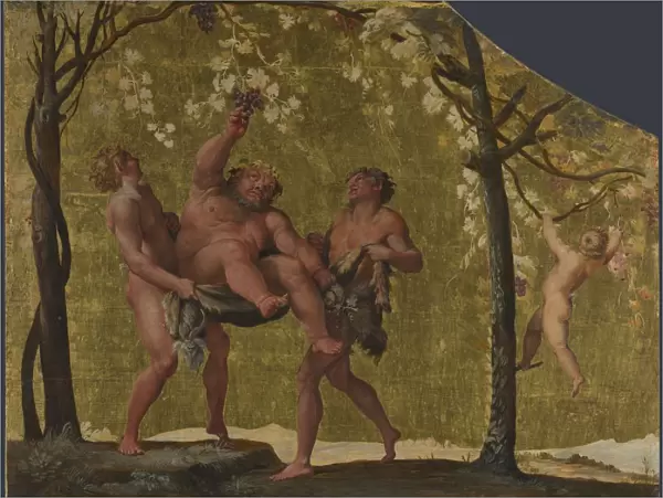Silenus gathering Grapes, c. 1598. Artist: Carracci, Annibale (1560-1609)