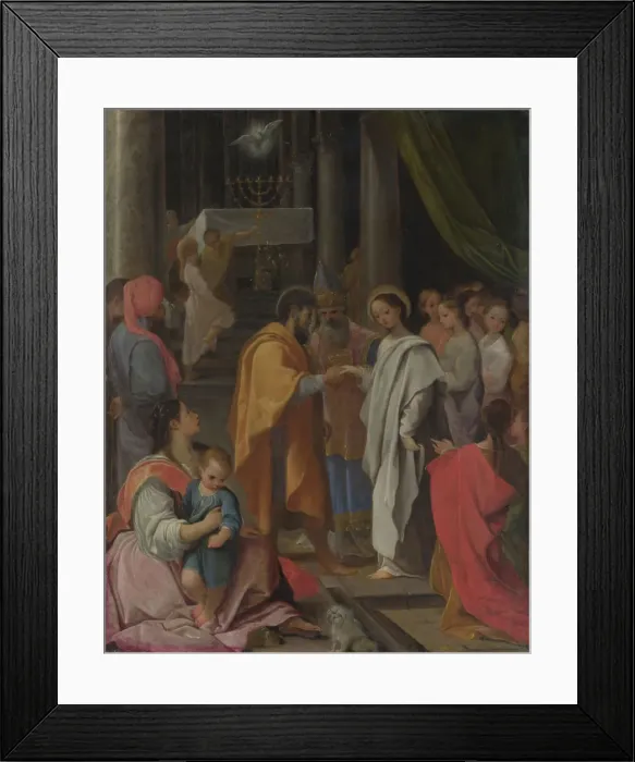 Framed Print : The Marriage of Mary and Joseph, ca 1590. Artist: Carracci, Lodovico (1555-1619) Framed Print : The Marriage of Mary and Joseph, ca 1590. Artist: Carracci, Lodovico (1555-1619)