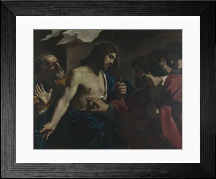 Framed Print : The Incredulity of Saint Thomas, 1621. Artist: Guercino (1591-1666) Framed Print : The Incredulity of Saint Thomas, 1621. Artist: Guercino (1591-1666)