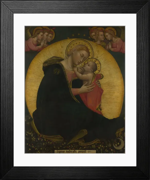 Framed Print : The Virgin of Humility (Madonna dell Umilita), ca 1390. Artist: Lippo di Dalmasio Scannabecchi (ca 1355-1410) Framed Print : The Virgin of Humility (Madonna dell Umilita), ca 1390. Artist: Lippo di Dalmasio Scannabecchi (ca 1355-1410)