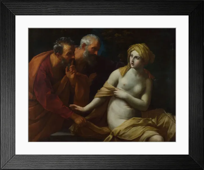Framed Print : Susannah and the Elders, 1622-1625. Artist: Reni, Guido (1575-1642) Framed Print : Susannah and the Elders, 1622-1625. Artist: Reni, Guido (1575-1642)