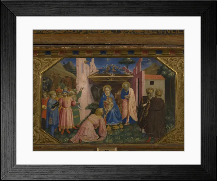 Framed Print : The Adoration of the Magi (The Annunciation retable with 5 Predella scenes), 1430-1432. Artist: Angelico, Fra Giovanni, da Fiesole (ca. 1400-1455) Framed Print : The Adoration of the Magi (The Annunciation retable with 5 Predella scenes), 1430-1432. Artist: Angelico, Fra Giovanni, da Fiesole (ca. 1400-1455)
