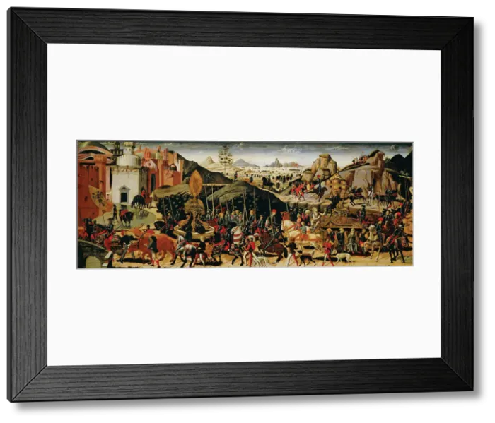 Framed Print : The Triumph of Camillus, ca 1470-1475. Artist: Biagio d Antonio, (Tucci) (1446-1516) Framed Print : The Triumph of Camillus, ca 1470-1475. Artist: Biagio d Antonio, (Tucci) (1446-1516)