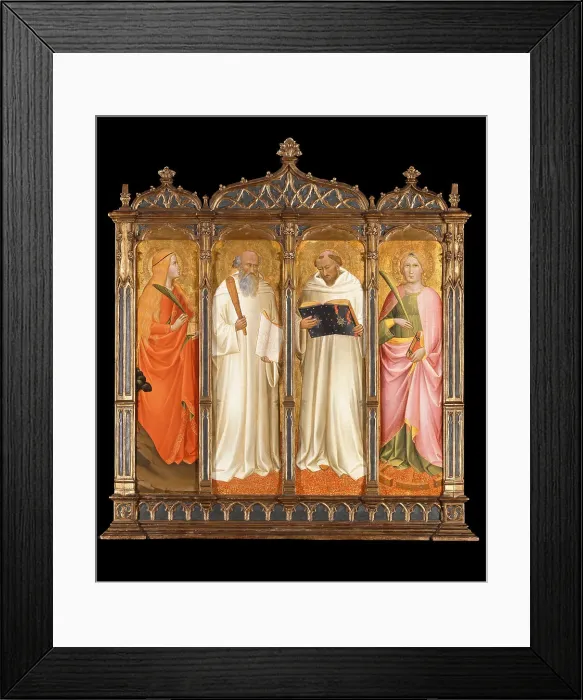 Framed Print : Saints Mary Magdalene, Benedict, Bernard of Clairvaux and Catherine of Alexandria, ca 1380. Artist: Gaddi, Agnolo (1350-1396) Framed Print : Saints Mary Magdalene, Benedict, Bernard of Clairvaux and Catherine of Alexandria, ca 1380. Artist: Gaddi, Agnolo (1350-1396)