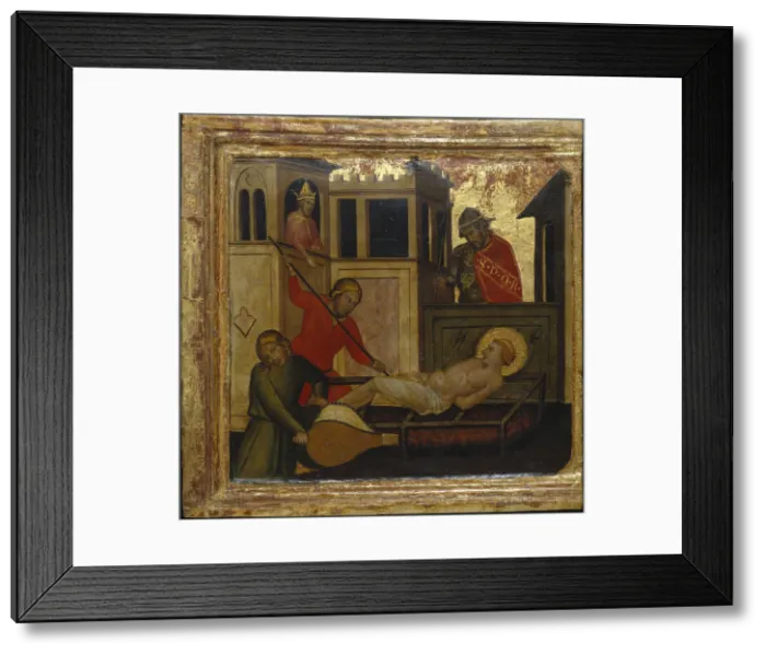 Framed Print : The Martyrdom of Saint Lawrence. Scenes from the Life of Saint Lawrence, predella, ca 1412. Artist: Lorenzo di Niccolo (active 1391-1414) Framed Print : The Martyrdom of Saint Lawrence. Scenes from the Life of Saint Lawrence, predella, ca 1412. Artist: Lorenzo di Niccolo (active 1391-1414)