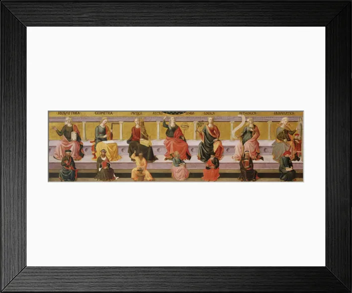 Framed Print : The Seven Liberal Arts, c. 1450. Artist: Pesellino, Francesco di Stefano (1422-1457) Framed Print : The Seven Liberal Arts, c. 1450. Artist: Pesellino, Francesco di Stefano (1422-1457)