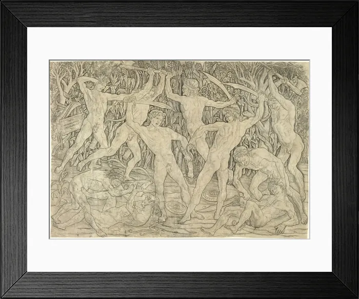 Framed Print : The Battle of the Nudes, 1470s. Artist: Pollaiuolo, Antonio (ca 1431-1498) Framed Print : The Battle of the Nudes, 1470s. Artist: Pollaiuolo, Antonio (ca 1431-1498)