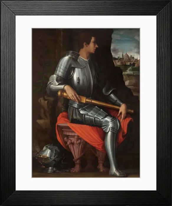 Framed Print : Portrait of Alessandro de Medici (1511-1537) in Armour, 1534. Artist: Vasari, Giorgio (1511-1574) Framed Print : Portrait of Alessandro de Medici (1511-1537) in Armour, 1534. Artist: Vasari, Giorgio (1511-1574)
