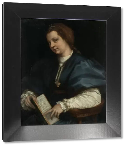 Lady with a book of Petrarchs rhyme, 1528. Artist: Andrea del Sarto (1486-1531)