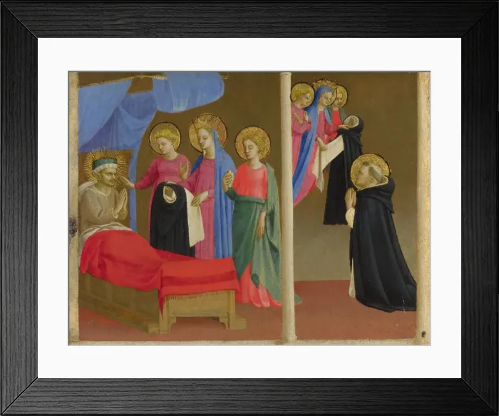 Framed Print : The Vision of the Dominican Habit, ca 1435. Artist: Angelico, Fra Giovanni, (Workshop) Framed Print : The Vision of the Dominican Habit, ca 1435. Artist: Angelico, Fra Giovanni, (Workshop)
