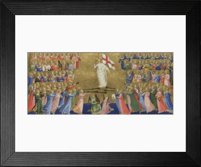 Framed Print : Christ Glorified in the Court of Heaven (Panel from Fiesole San Domenico Altarpiece), c. 1423-1424. Artist: Angelico, Fra Giovanni, da Fiesole (ca. 1400-1455) Framed Print : Christ Glorified in the Court of Heaven (Panel from Fiesole San Domenico Altarpiece), c. 1423-1424. Artist: Angelico, Fra Giovanni, da Fiesole (ca. 1400-1455)