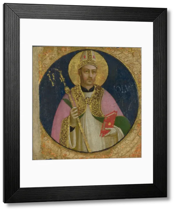 Framed Print : Saint Romulus (Panel from Fiesole San Domenico Altarpiece), c. 1423-1424. Artist: Angelico, Fra Giovanni, da Fiesole (ca. 1400-1455) Framed Print : Saint Romulus (Panel from Fiesole San Domenico Altarpiece), c. 1423-1424. Artist: Angelico, Fra Giovanni, da Fiesole (ca. 1400-1455)