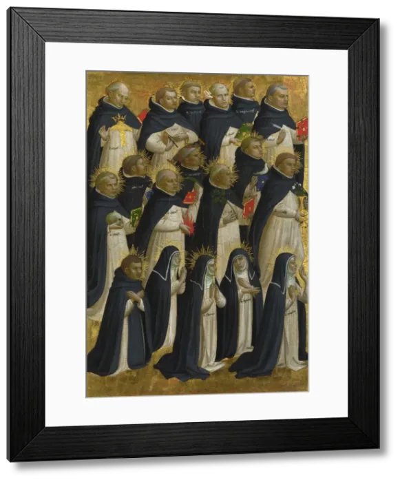 Framed Print : The Dominican Blessed (Panel from Fiesole San Domenico Altarpiece), c. 1423-1424. Artist: Angelico, Fra Giovanni, da Fiesole (ca. 1400-1455) Framed Print : The Dominican Blessed (Panel from Fiesole San Domenico Altarpiece), c. 1423-1424. Artist: Angelico, Fra Giovanni, da Fiesole (ca. 1400-1455)