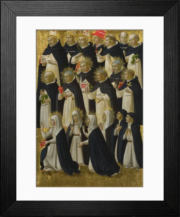 Framed Print : The Dominican Blessed (Panel from Fiesole San Domenico Altarpiece), c. 1423-1424. Artist: Angelico, Fra Giovanni, da Fiesole (ca. 1400-1455) Framed Print : The Dominican Blessed (Panel from Fiesole San Domenico Altarpiece), c. 1423-1424. Artist: Angelico, Fra Giovanni, da Fiesole (ca. 1400-1455)
