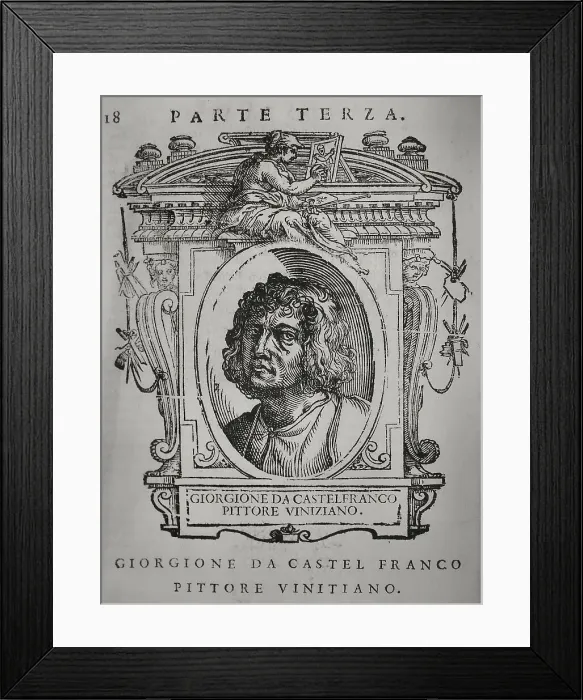 Framed Print : Giorgione. From: Giorgio Vasari, The Lives of the Most Excellent Italian Painters, Sculptors, and Architects, 1568. Artist: Anonymous Framed Print : Giorgione. From: Giorgio Vasari, The Lives of the Most Excellent Italian Painters, Sculptors, and Architects, 1568. Artist: Anonymous