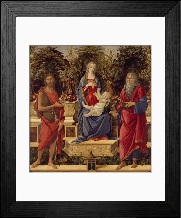 Framed Print : Enthroned Madonna with Child and Saints, 1485. Artist: Botticelli, Sandro (1445-1510) Framed Print : Enthroned Madonna with Child and Saints, 1485. Artist: Botticelli, Sandro (1445-1510)