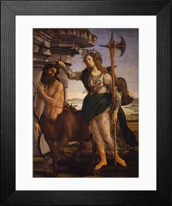 Framed Print : Pallas Athena and the Centaur, 1482. Artist: Botticelli, Sandro (1445-1510) Framed Print : Pallas Athena and the Centaur, 1482. Artist: Botticelli, Sandro (1445-1510)
