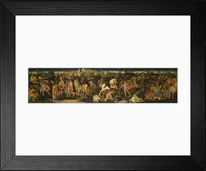 Framed Print : The Story of David and Goliath, c. 1450. Artist: Pesellino, Francesco di Stefano (1422-1457) Framed Print : The Story of David and Goliath, c. 1450. Artist: Pesellino, Francesco di Stefano (1422-1457)