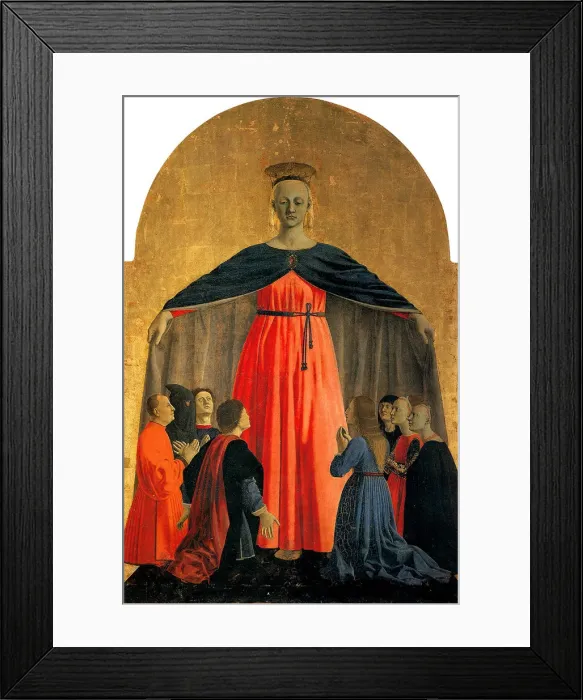 Framed Print : Madonna della Misericordia (Madonna of Mercy), ca 1460. Artist: Piero della Francesca (ca 1415-1492) Framed Print : Madonna della Misericordia (Madonna of Mercy), ca 1460. Artist: Piero della Francesca (ca 1415-1492)