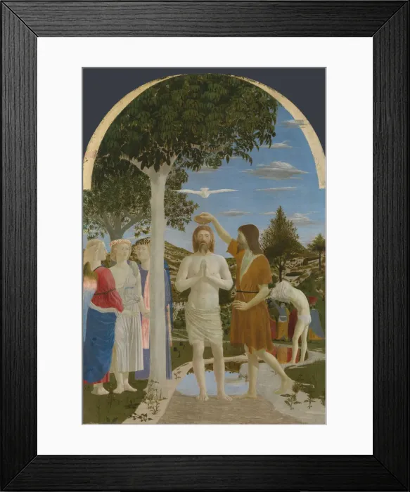 Framed Print : The Baptism of Christ, 1450s. Artist: Piero della Francesca (ca 1415-1492) Framed Print : The Baptism of Christ, 1450s. Artist: Piero della Francesca (ca 1415-1492)