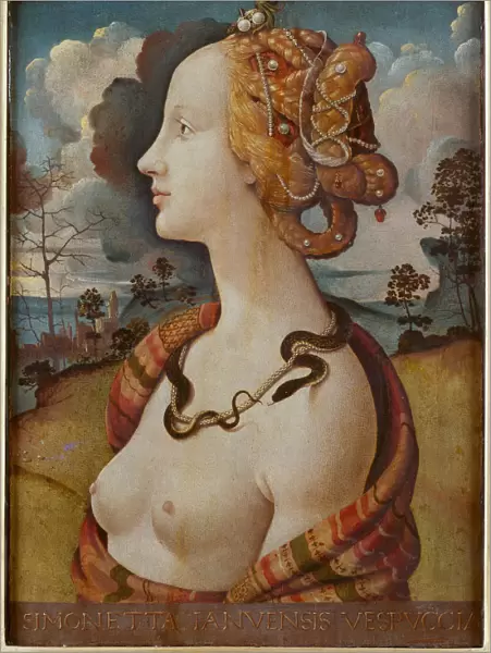 Portrait of Simonetta Vespucci (Cleopatra), c. 1480. Artist: Piero di Cosimo (ca 1462-ca 1521)