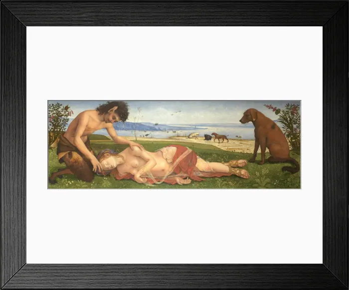 Framed Print : A Satyr mourning over a Nymph, c. 1495. Artist: Piero di Cosimo (ca 1462-ca 1521) Framed Print : A Satyr mourning over a Nymph, c. 1495. Artist: Piero di Cosimo (ca 1462-ca 1521)