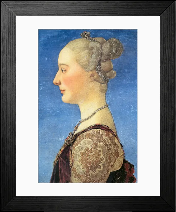 Framed Print : Portrait of a Young Woman, 1475. Artist: Pollaiuolo, Antonio (ca 1431-1498) Framed Print : Portrait of a Young Woman, 1475. Artist: Pollaiuolo, Antonio (ca 1431-1498)