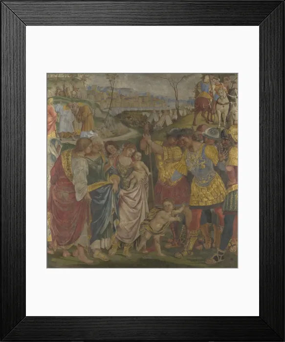 Framed Print : Coriolanus persuaded by his Family to spare Rome (Frescoes from Palazzo del Magnifico, Siena), 1509. Artist: Signorelli, Luca (ca 1441-1523) Framed Print : Coriolanus persuaded by his Family to spare Rome (Frescoes from Palazzo del Magnifico, Siena), 1509. Artist: Signorelli, Luca (ca 1441-1523)