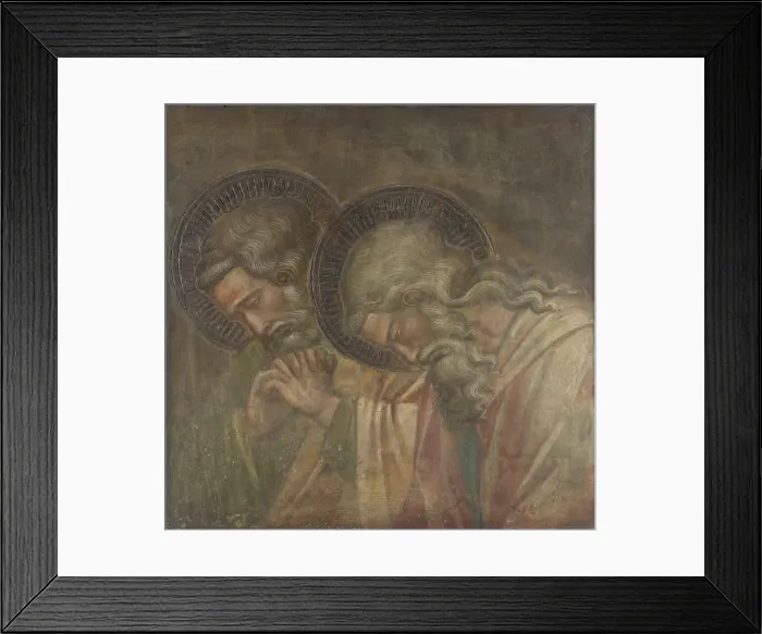 Framed Print : Two Haloed Mourners, ca 1390. Artist: Spinello, Aretino (c. 1350-1410) Framed Print : Two Haloed Mourners, ca 1390. Artist: Spinello, Aretino (c. 1350-1410)