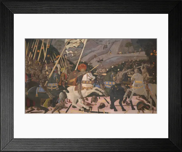 Framed Print : Niccolo Mauruzi da Tolentino at the Battle of San Romano, c. 1440. Artist: Uccello, Paolo (1397-1475) Framed Print : Niccolo Mauruzi da Tolentino at the Battle of San Romano, c. 1440. Artist: Uccello, Paolo (1397-1475)