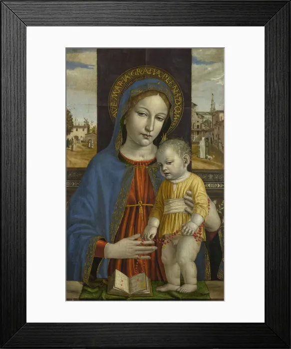 Framed Print : The Virgin and Child, c. 1490. Artist: Bergognone, Ambrogio (1453-1523) Framed Print : The Virgin and Child, c. 1490. Artist: Bergognone, Ambrogio (1453-1523)