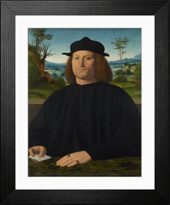 Framed Print : Giovanni Cristoforo Longoni, 1505. Artist: Solari (Solario), Andrea (1470-1524) Framed Print : Giovanni Cristoforo Longoni, 1505. Artist: Solari (Solario), Andrea (1470-1524)