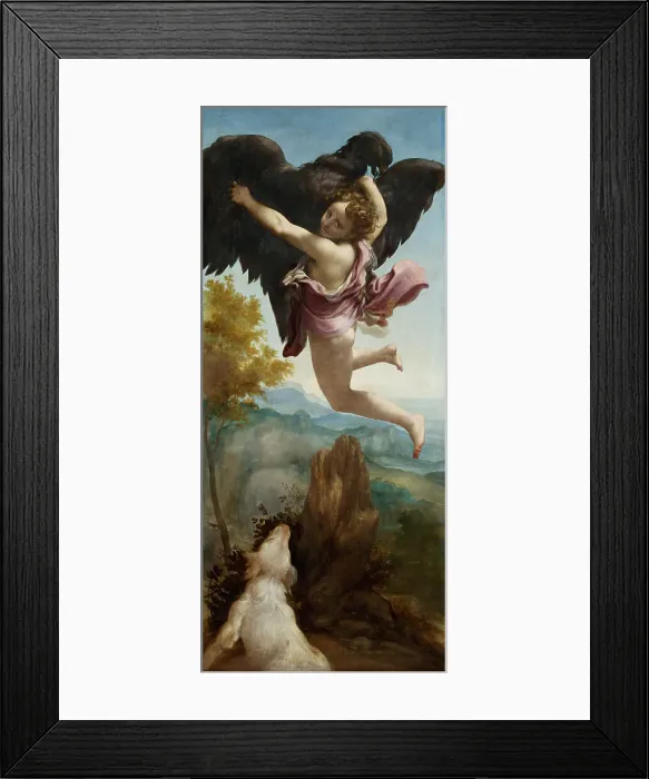 Framed Print : The Rape of Ganymede, 1520-1540. Artist: Correggio (1489-1534) Framed Print : The Rape of Ganymede, 1520-1540. Artist: Correggio (1489-1534)