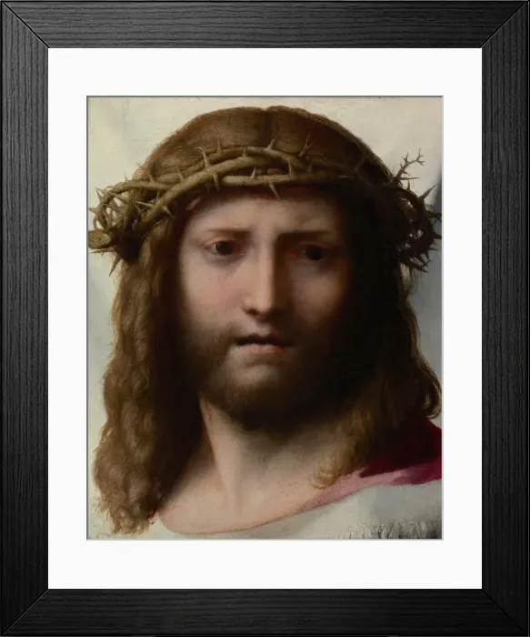 Framed Print : Head of Christ, 1525-1528. Artist: Correggio (1489-1534) Framed Print : Head of Christ, 1525-1528. Artist: Correggio (1489-1534)