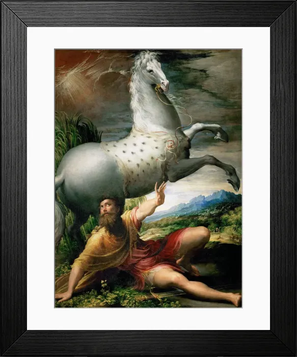 Framed Print : The Conversion of Saint Paul, ca 1528. Artist: Parmigianino (1503-1540) Framed Print : The Conversion of Saint Paul, ca 1528. Artist: Parmigianino (1503-1540)