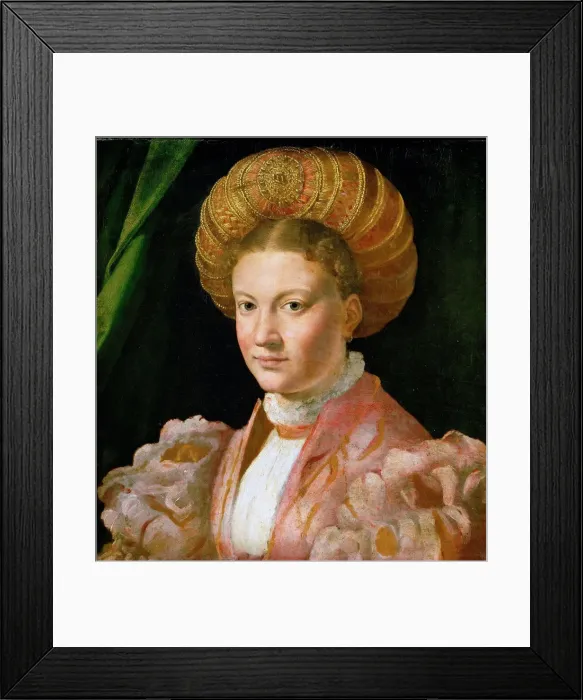 Framed Print : Portrait of a Young Lady, ca 1530. Artist: Parmigianino (1503-1540) Framed Print : Portrait of a Young Lady, ca 1530. Artist: Parmigianino (1503-1540)