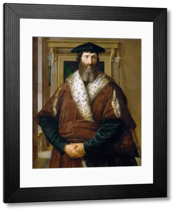 Framed Print : Portrait of a Man (Malatesta Baglione), c. 1535. Artist: Parmigianino (1503-1540) Framed Print : Portrait of a Man (Malatesta Baglione), c. 1535. Artist: Parmigianino (1503-1540)