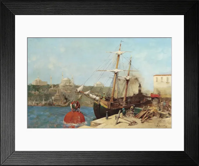 Framed Print : The Golden Horn, 1876. Artist: Pasini, Alberto (1826-1899) Framed Print : The Golden Horn, 1876. Artist: Pasini, Alberto (1826-1899)