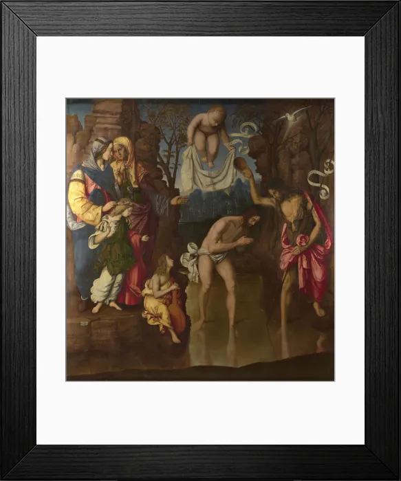 Framed Print : The Baptism of Christ, 1514. Artist: Zaganelli, Francesco (ca 1470-1532) Framed Print : The Baptism of Christ, 1514. Artist: Zaganelli, Francesco (ca 1470-1532)