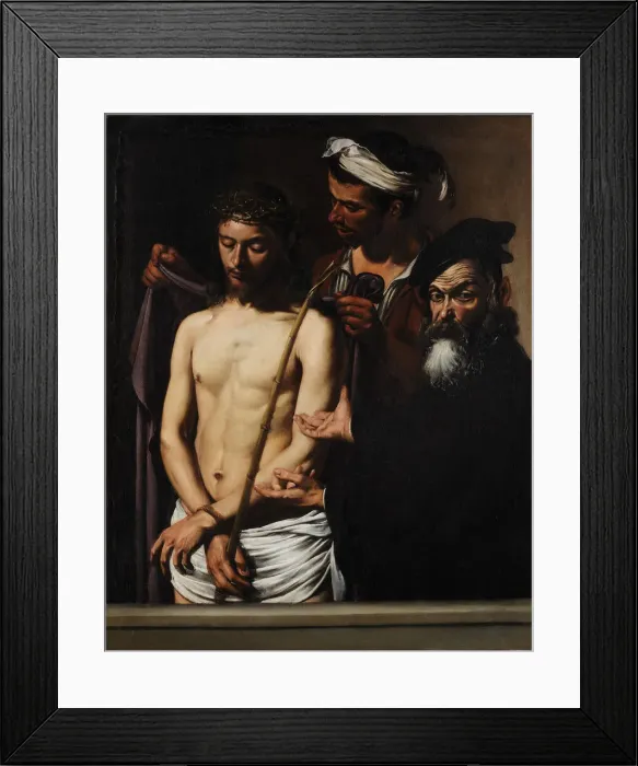 Framed Print : Ecce Homo, c. 1605. Artist: Caravaggio, Michelangelo (1571-1610) Framed Print : Ecce Homo, c. 1605. Artist: Caravaggio, Michelangelo (1571-1610)