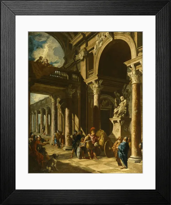 Framed Print : Alexander the Great Cutting the Gordian Knot, ca. 1718-1719. Artist: Panini, Giovanni Paolo (1691-1765) Framed Print : Alexander the Great Cutting the Gordian Knot, ca. 1718-1719. Artist: Panini, Giovanni Paolo (1691-1765)