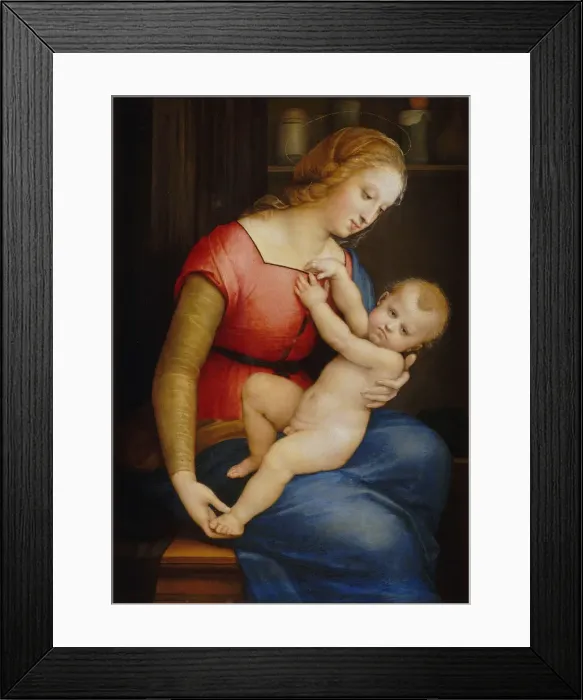 Framed Print : Madonna d Orleans, ca 1506-1507. Artist: Raphael (1483-1520) Framed Print : Madonna d Orleans, ca 1506-1507. Artist: Raphael (1483-1520)