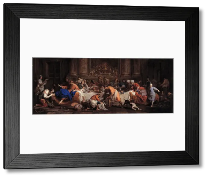 Framed Print : Feast in the House of Simon the Pharisee, ca 1748. Artist: Tibaldi-Subleyras, Maria Felice (1707-1770) Framed Print : Feast in the House of Simon the Pharisee, ca 1748. Artist: Tibaldi-Subleyras, Maria Felice (1707-1770)
