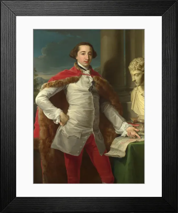 Framed Print : Portrait of Richard Milles of Nackington, 1760s. Artist: Batoni, Pompeo Girolamo (1708-1787) Framed Print : Portrait of Richard Milles of Nackington, 1760s. Artist: Batoni, Pompeo Girolamo (1708-1787)