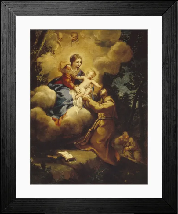 Framed Print : The vision of Saint Francis, 1640s. Artist: Cortona, Pietro da (1596-1669) Framed Print : The vision of Saint Francis, 1640s. Artist: Cortona, Pietro da (1596-1669)
