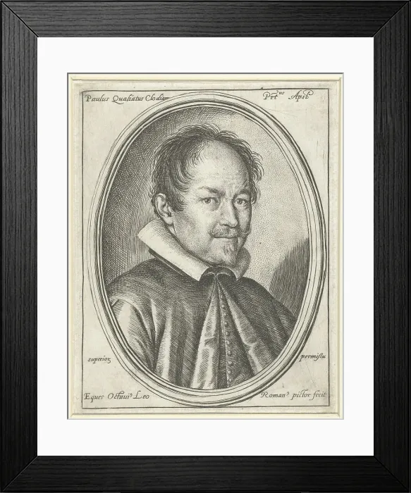 Framed Print : Portrait of the Composer Paolo Quagliati (c. 1555-1628), 1623. Artist: Leoni, Ottavio Maria (1578-1630) Framed Print : Portrait of the Composer Paolo Quagliati (c. 1555-1628), 1623. Artist: Leoni, Ottavio Maria (1578-1630)
