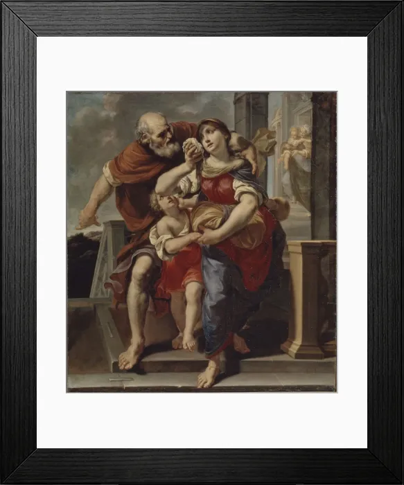 Framed Print : Hagar Leaves the House of Abraham. Artist: Mola, Pier Francesco (1612-1666) Framed Print : Hagar Leaves the House of Abraham. Artist: Mola, Pier Francesco (1612-1666)