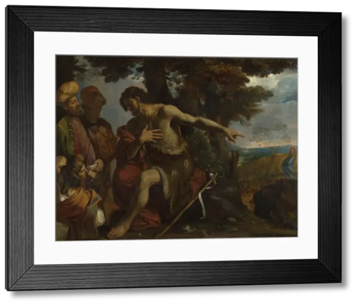 Framed Print : Saint John the Baptist preaching in the Wilderness, c. 1640. Artist: Mola, Pier Francesco (1612-1666) Framed Print : Saint John the Baptist preaching in the Wilderness, c. 1640. Artist: Mola, Pier Francesco (1612-1666)