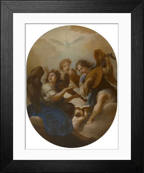 Framed Print : Three Music Making Angels, before 1720. Artist: Procaccini, Andrea (1671-1734) Framed Print : Three Music Making Angels, before 1720. Artist: Procaccini, Andrea (1671-1734)