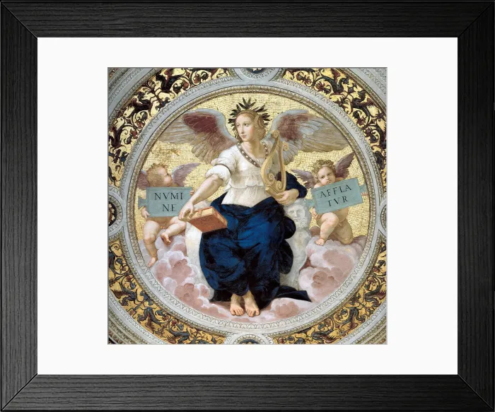 Framed Print : The Poetry. Stanza della Segnatura, 1508. Artist: Raphael (1483-1520) Framed Print : The Poetry. Stanza della Segnatura, 1508. Artist: Raphael (1483-1520)